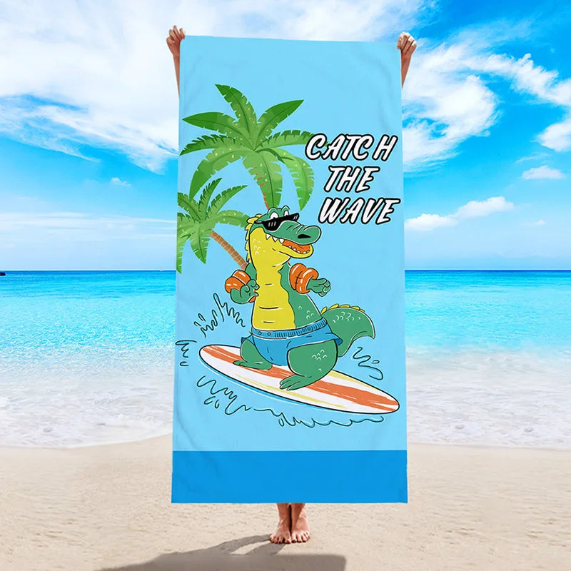 New Coconut Tree Ultra Fine Fiber Digital Printed Beach Towel Swimming Bath Towel Woolen Circle Cloth Beach Towel 70x150cm
