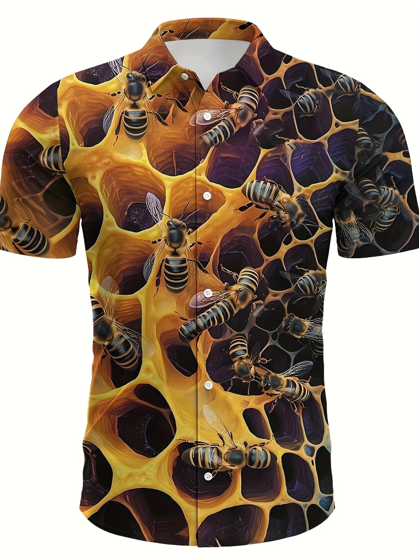 Mens Hawaiian Bee Print shirt