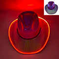 LED Glowing Cowgirl boy Hat Neon Luminous Bride Hat For Holiday Light Up Supplies Fluorescent Party Props Bachelorette Party Hat