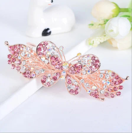 Red Purple Blue Crystal Butterfly Hairpins hair clip