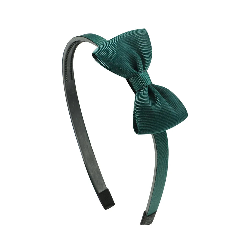 1PCS Ribbon Bow Knot Headband Children Hair Hoop Solid Color Baby Hairbands Clothing Decoration Photography Props all colours