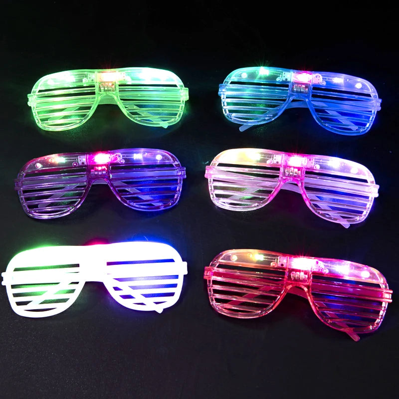 5-50 PCS 3 Modes LED Glasses Glow In The Dark Party Neon Luminous Glasses  Birthday Wedding LED Party Supplies