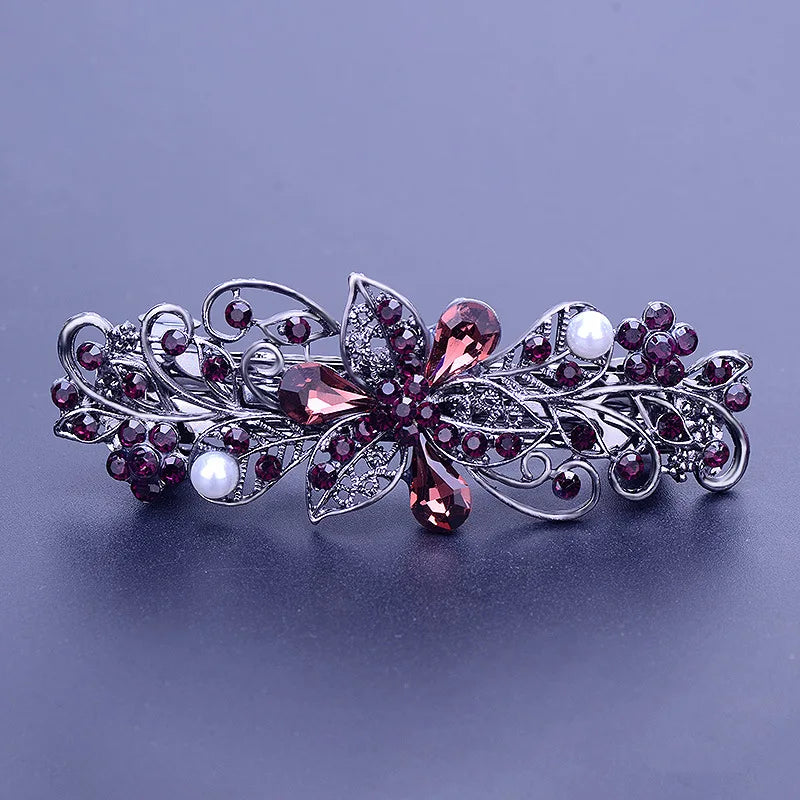Hair Clip  Colourful Crystal Butterfly Spring Hairpin Clips half up / half down hair