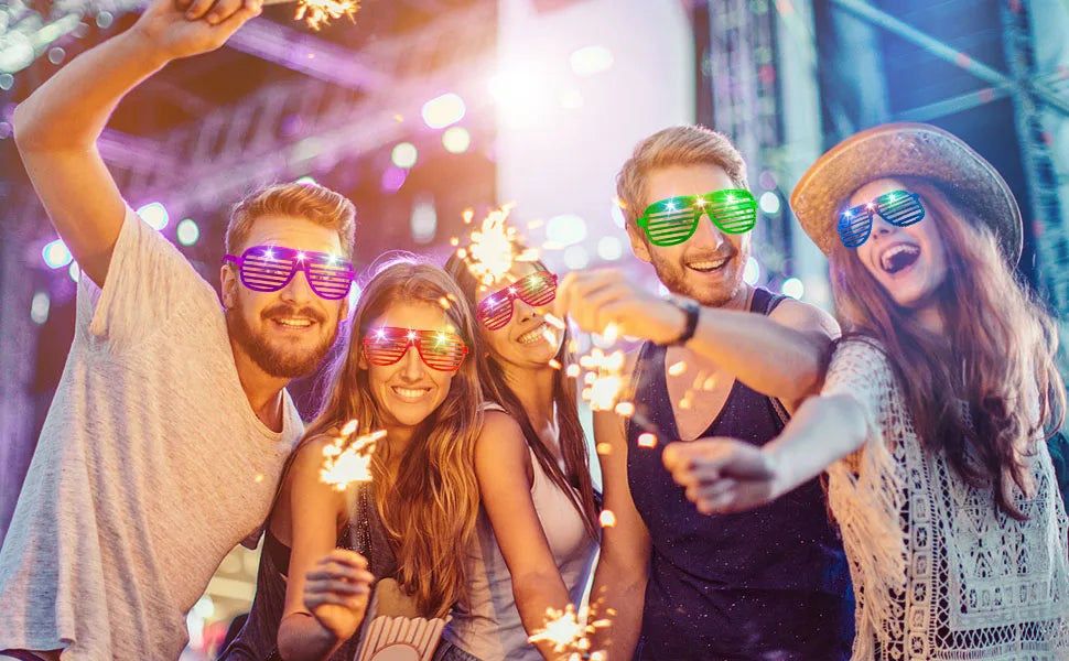 5-50 PCS 3 Modes LED Glasses Glow In The Dark Party Neon Luminous Glasses  Birthday Wedding LED Party Supplies
