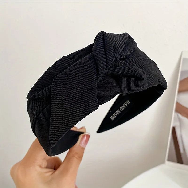 Knotted Headbands Vintage Cloth Design Wide Hairband Soft Hair Hoop Headdress for Women Girls Hair Accessories