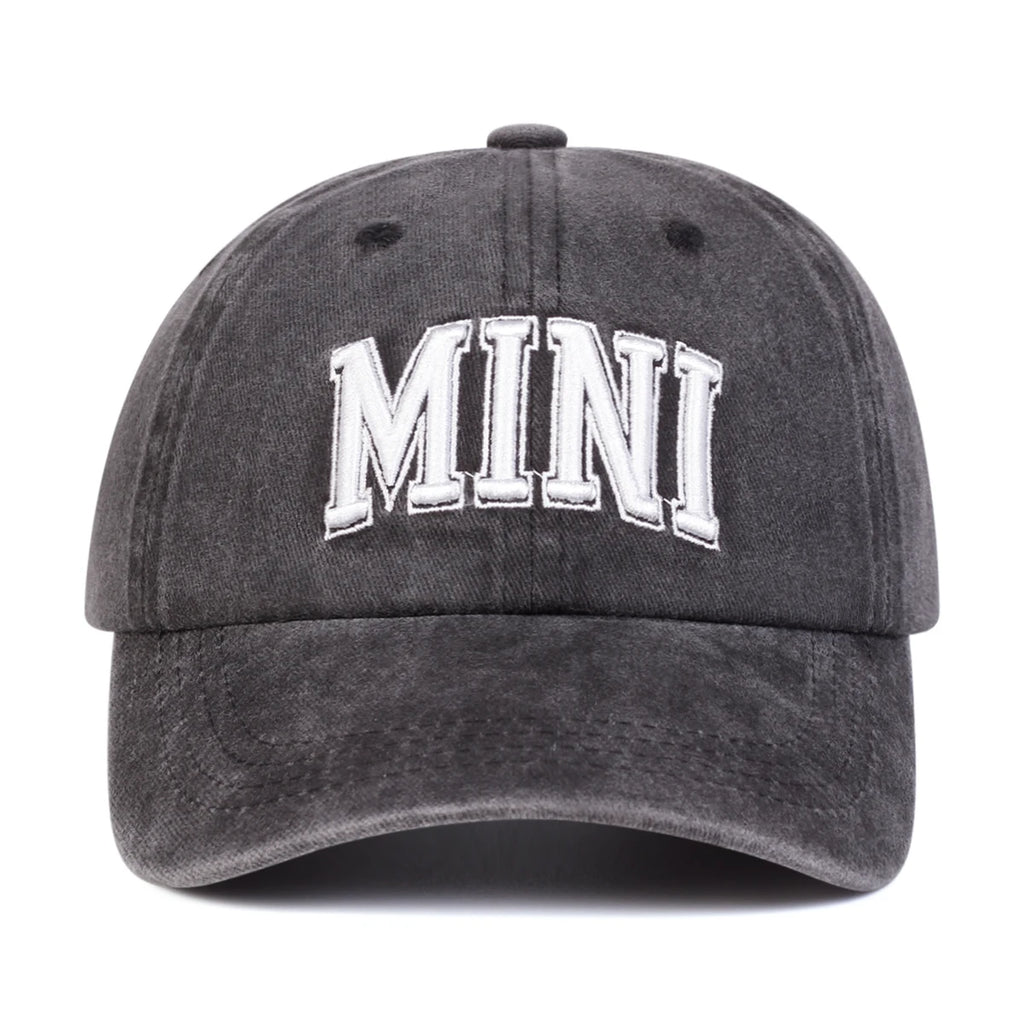Unisex Parent Child 3D MAMA/MINI Embroidery Wash Baseball Caps Spring and Autumn Outdoor Adjustable Casual Hats Sunscreen Hat ﻿