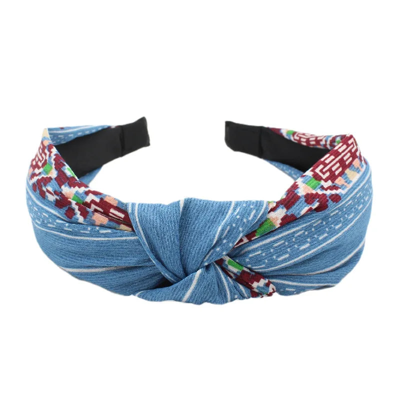 New Vintage Style Fabric Knot Headband National Style Headband Fashion Temperament Women Hair Accessories