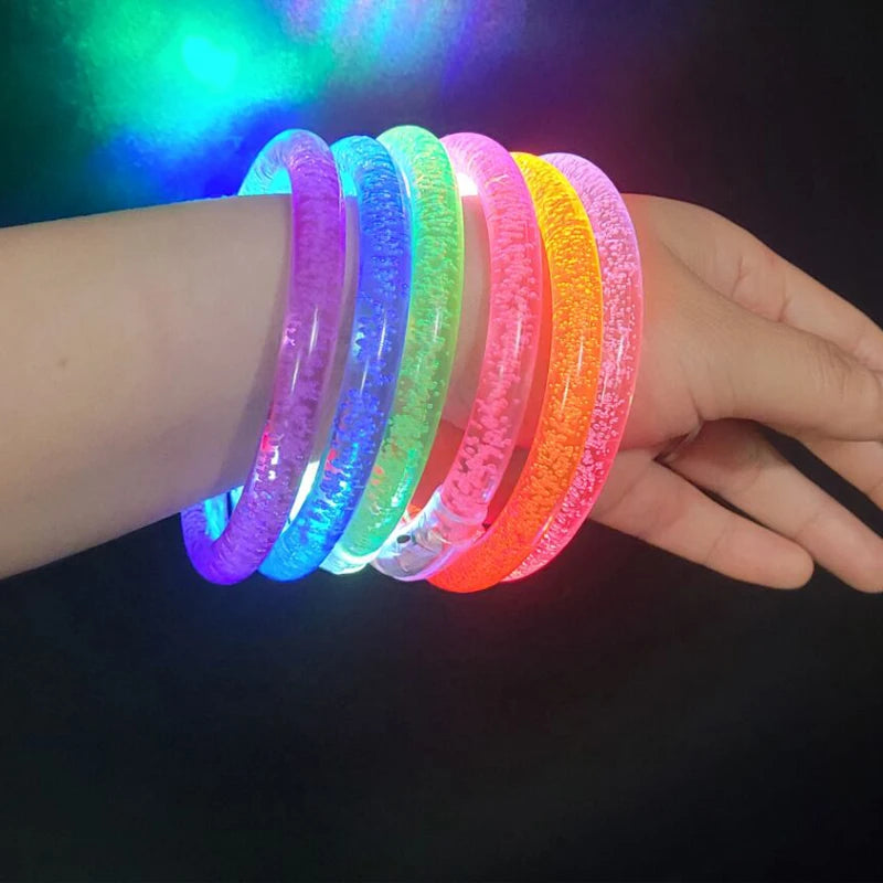 10/20/30/40/50 Pcs Led Bracelets Wristbands Glow In The Dark Party Supplies Neon Light Up Bracelet Wedding Party Decoration
