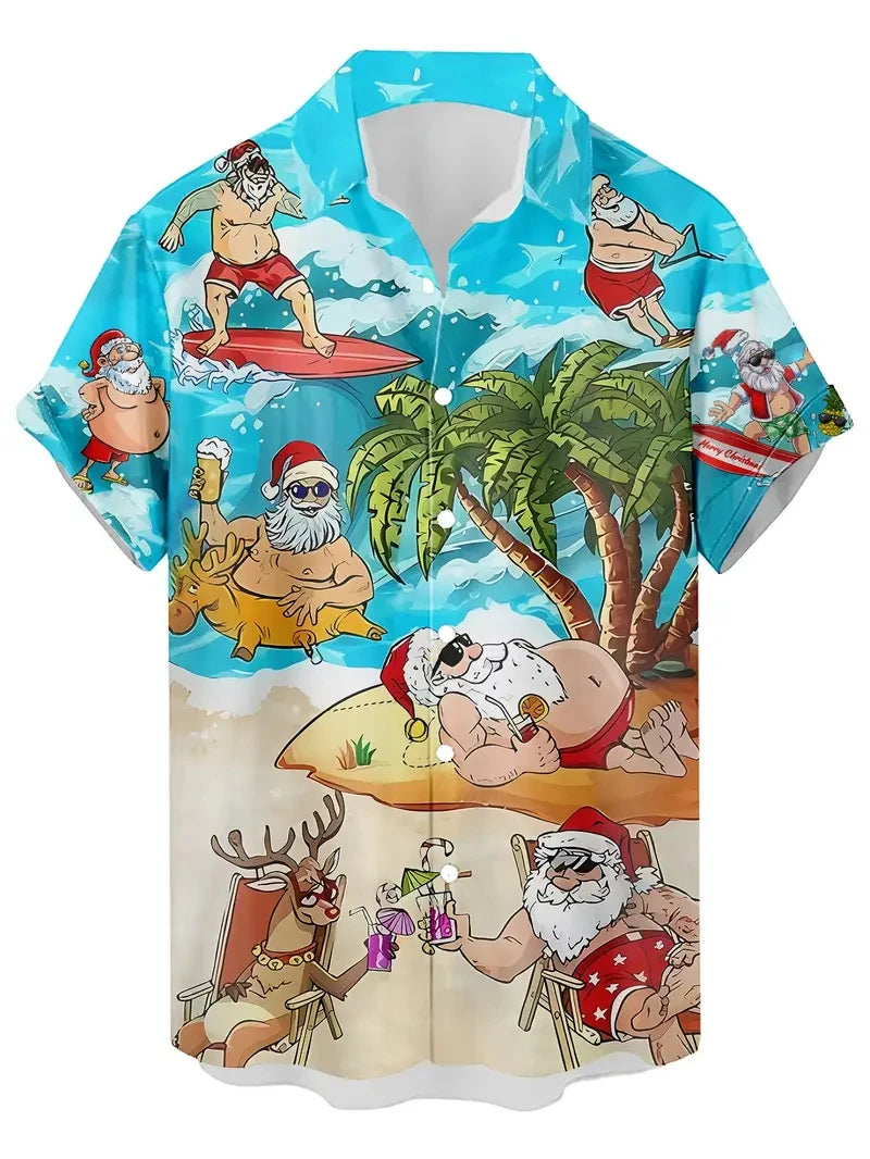 Santa Claus  Hawaiian Shirt men