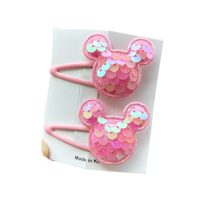 2PCS New Princess Scaly Heart Girls Hairpins Children Lovely Headwear Hairgrip Hair Clips Barrettes Hair Accessories butterfly star party