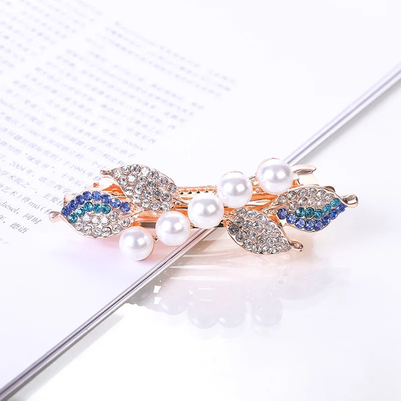 Crystal Floral Hairpin Rhinestone Hair Clip Barrettes
