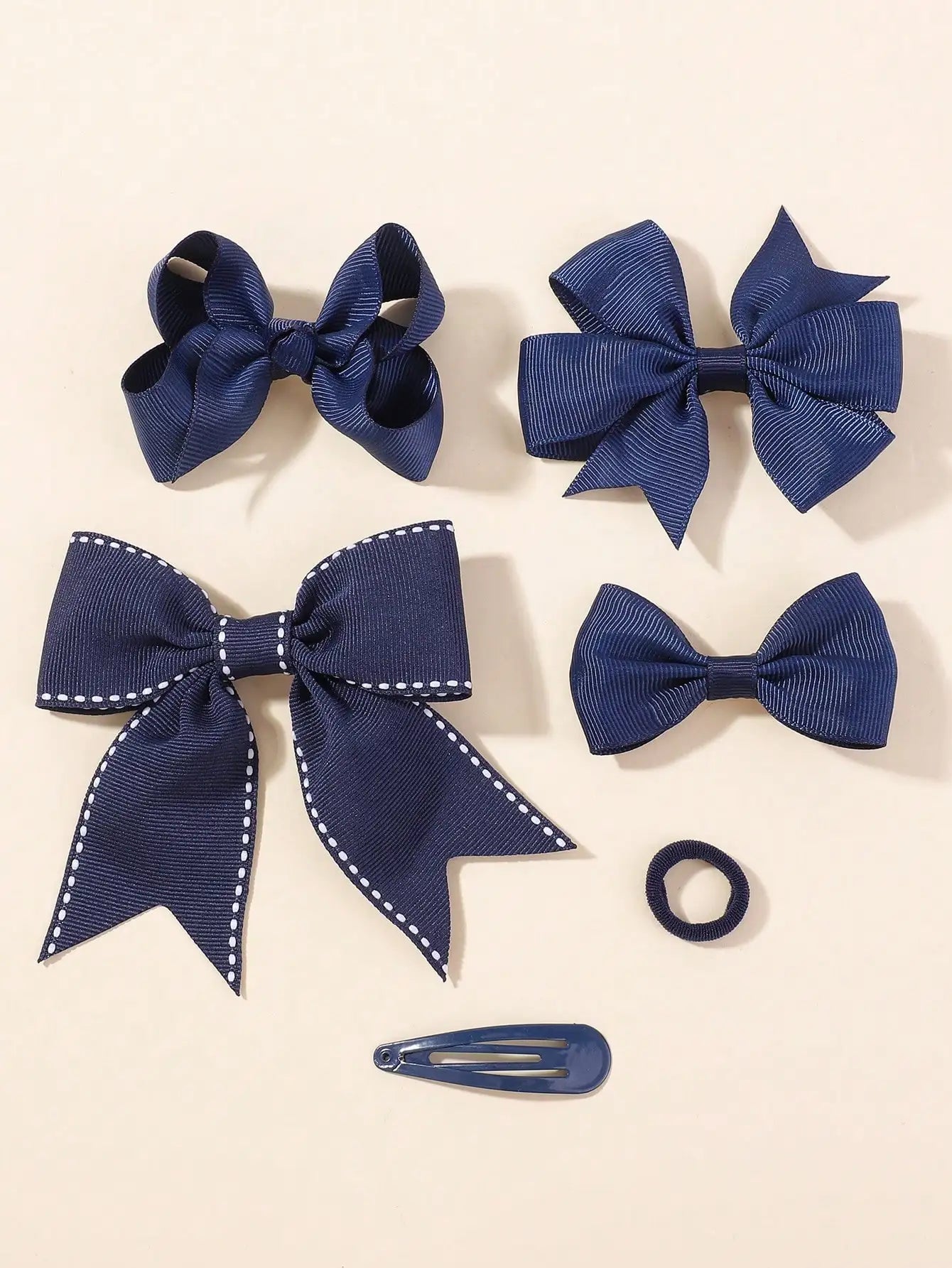 34Pcs/Set New Fashion Layered Hairbands Ribbon Bows Headband hair clips BB clips Hair Ties Handmade Hair Accessories Girls great gift