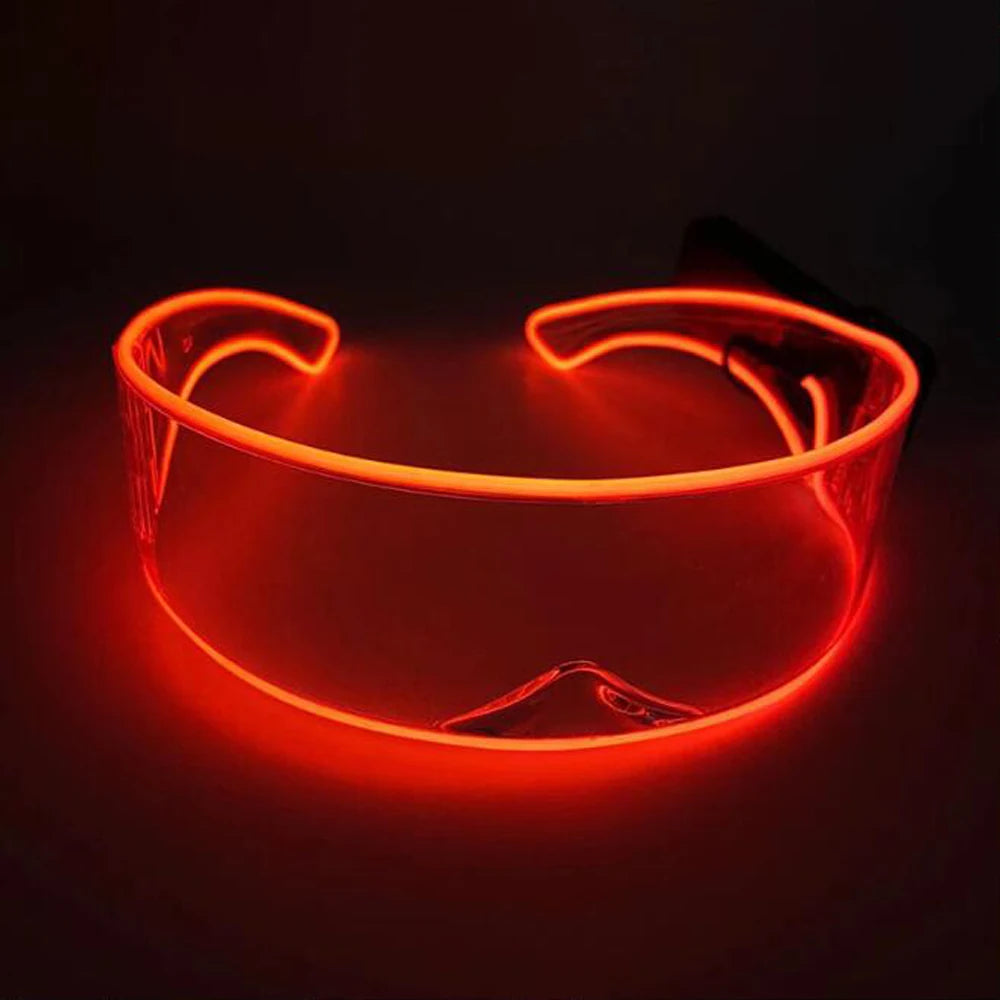 LED Glasses LED Party Glasses Luminous Glasses Visor Glasses Light Up Rave Glasses for Christmas Halloween