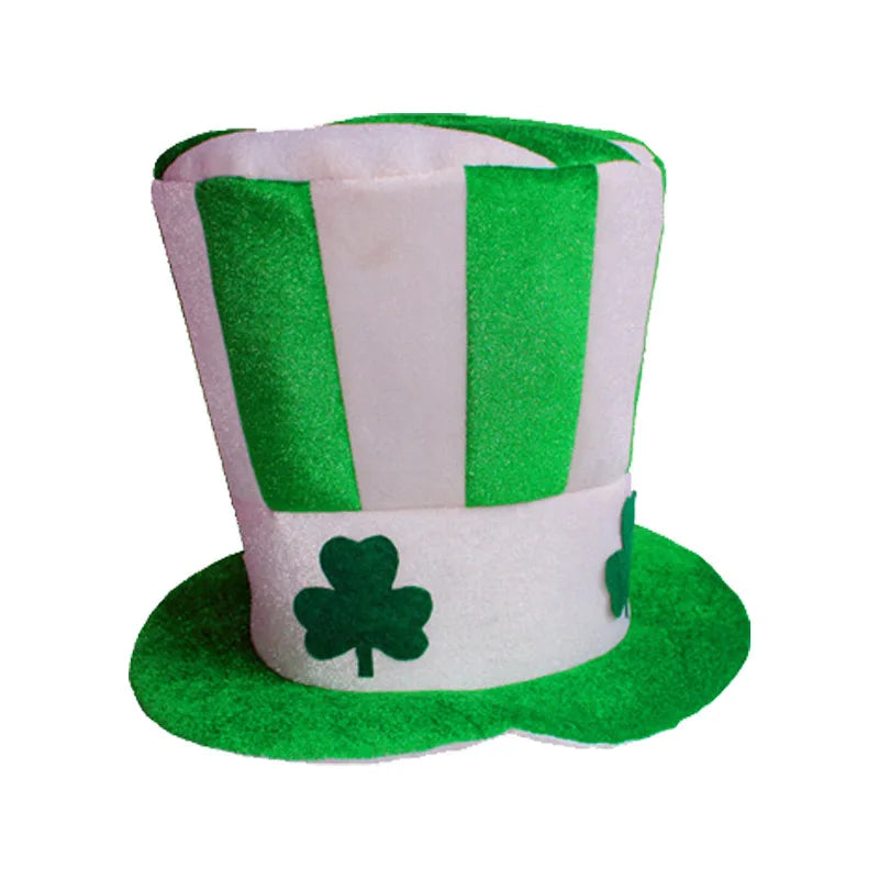 St. Patrick's Day Hat, Festival Party, Digital Print, Irish Green Clover