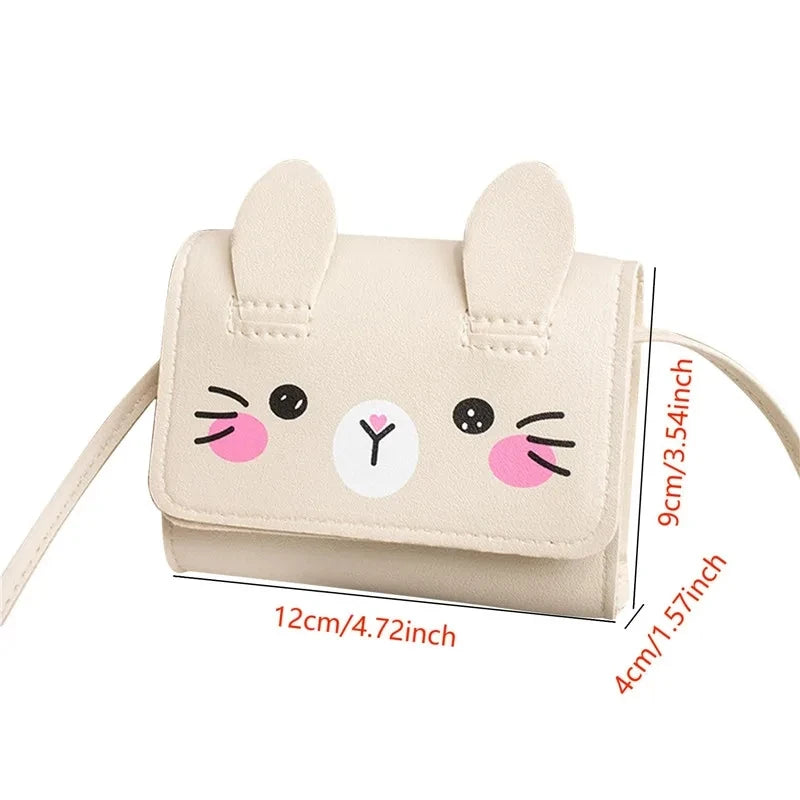 Kids Mini Handbag, Cute PU Shoulder Bag for Girls, Princess Coin Purse Wallet for Baby