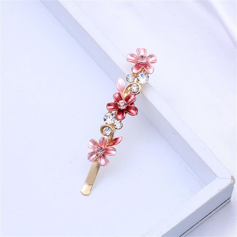 Rhinestone Flower Hair Clip