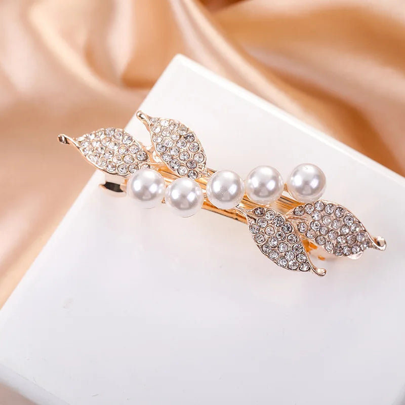 Crystal Floral Hairpin Rhinestone Hair Clip Barrettes