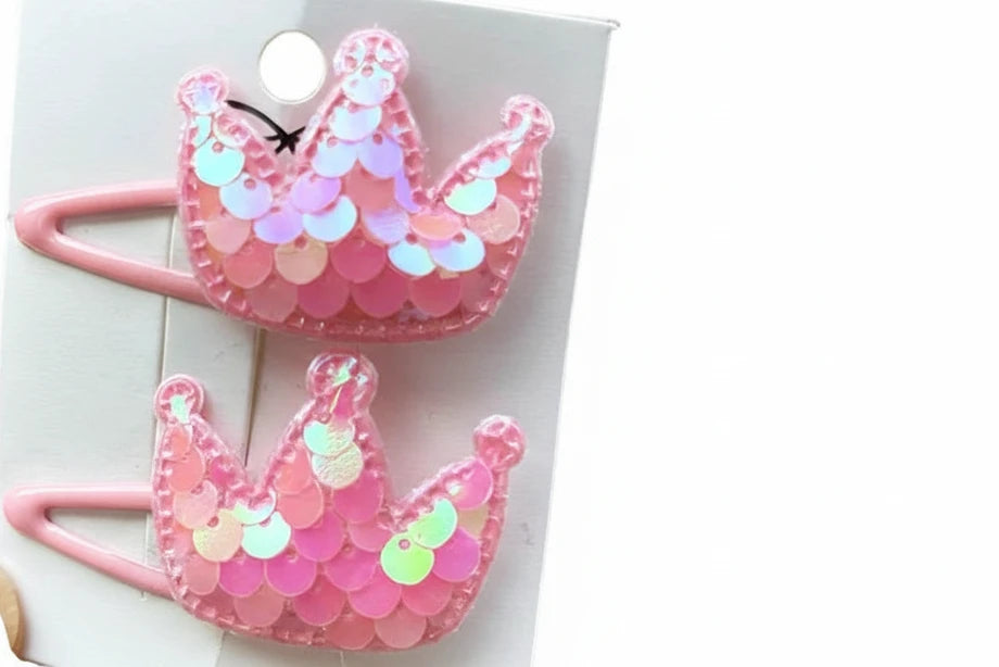 2PCS New Princess Scaly Heart Girls Hairpins Children Lovely Headwear Hairgrip Hair Clips Barrettes Hair Accessories butterfly star party