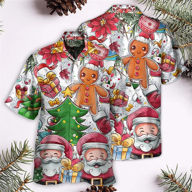 Christmas Men's Hawaii Shirt perfect for cruise