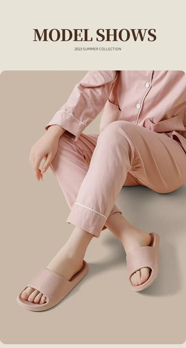 Fashion Women Slippers Summer Flat Lightweight EVA Home Bathroom Slippers Comfort Massage Couples Indoor Slides Shower Shoes sliders