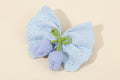 Knitted Tulip Bow Hair Clips Pure Cotton Crochet Flower Hairpin Hollow Out Floral Embroidery Design Barrette Hair Accessories beautiful Amsterdam trip