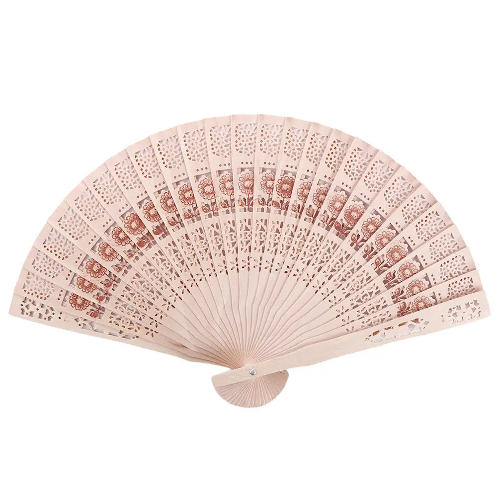 Fan Hand-held Home Accessories Printing Decorative Hollow Dance Hand Fans Folding Fans Photo Prop Tool Hand Held Flower Fans