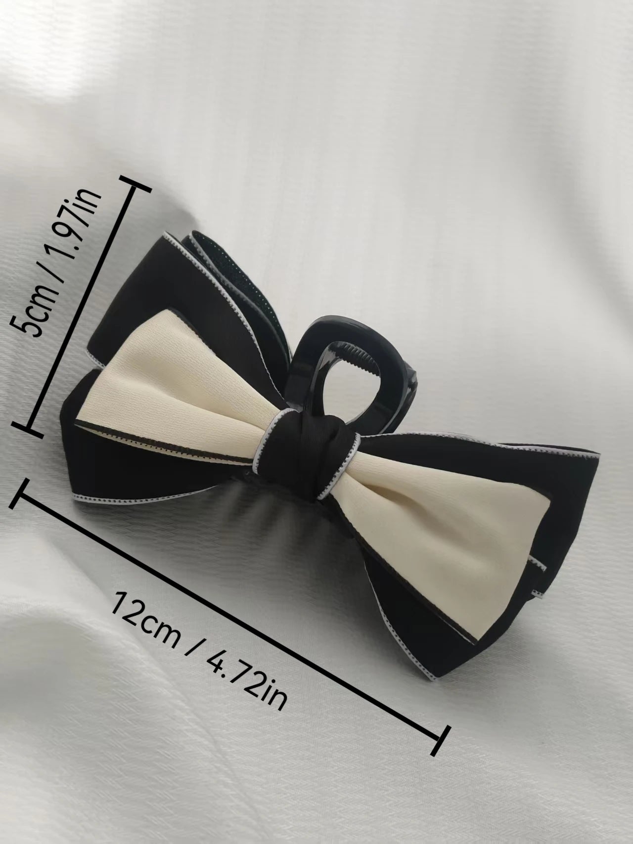 Double sided bow hair claw clip