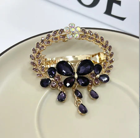 Red Purple Blue Crystal Butterfly Hairpins hair clip