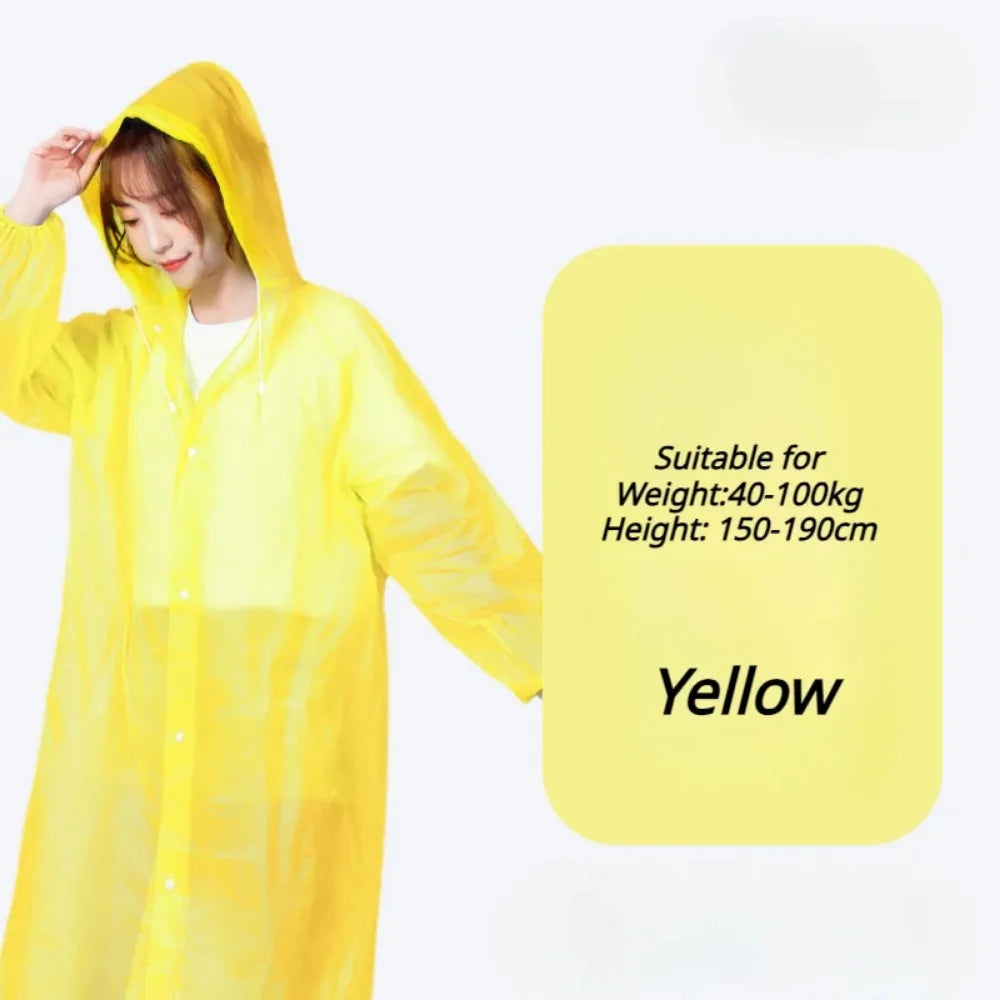 Disposable Adults Reusable Raincoats,Waterproof Rain Ponchos,Adults-Reusable Emergency Raincoats with Hood and Drawstring theme park  camping festival music