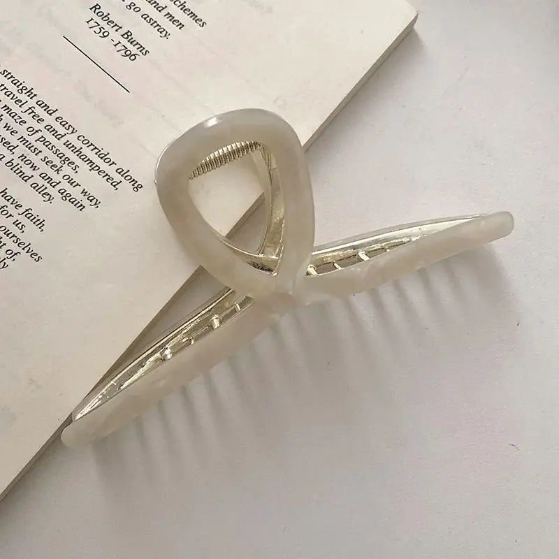 1/3/5pcs Metal grab clip, women's hair clip, large shark clip, large hair volume, fashionable temperament, hair clip headband