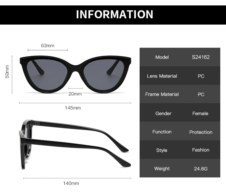 Large Frame Sun Glasses UV400