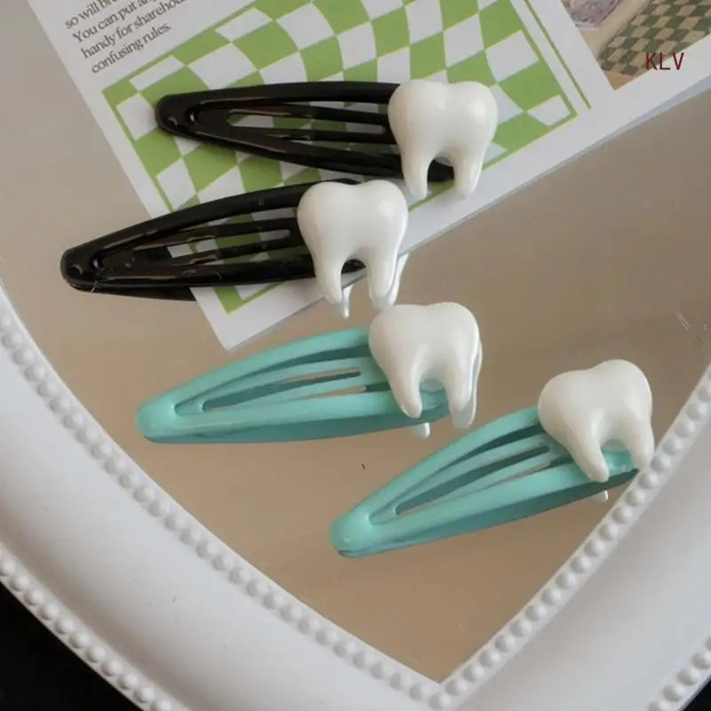 Tooth  Clip Hairpin  Girls Ornaments Headdress Hair Accessories slides  Barrettes Clip Bangs Hairpin dentist Peggy’s
