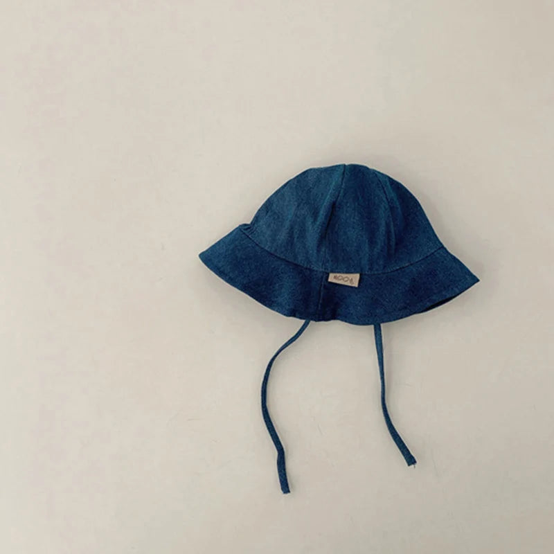 Double Sided Baby Bucket Hat Solid Color Striped Plaid Fisherman Cap for Infant Panama Bonnet Summer Kids Sun Visor Hats 6 month to 18 month