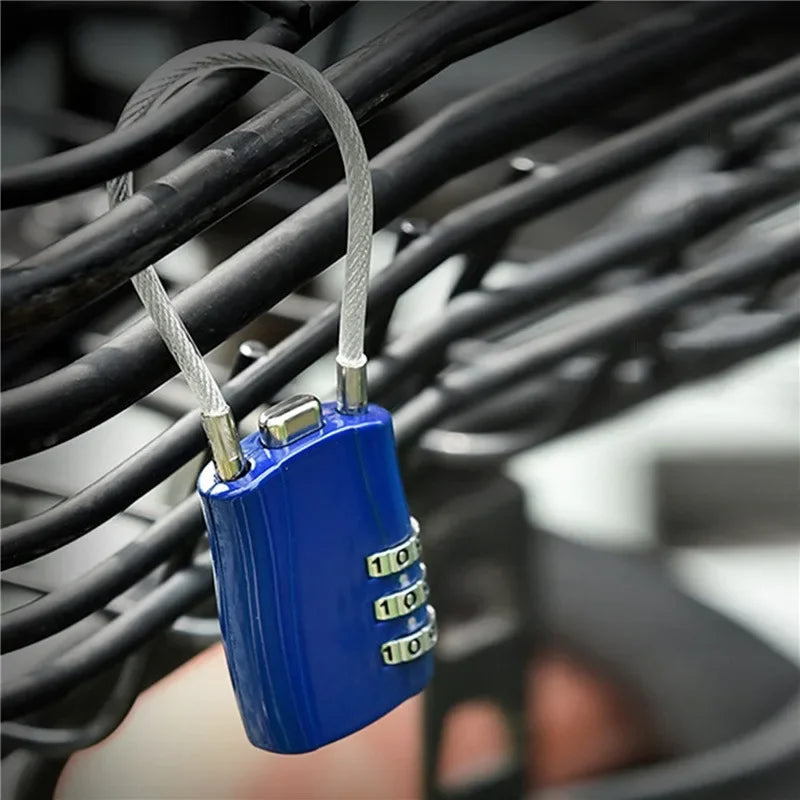 1Pcs 3 Digit Combination High Security TSA Customs Lock Helmet Lock For Backpack Trolley Case Luggage Suitcase Password Padlock