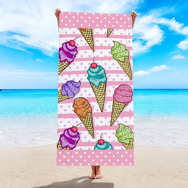 New Coconut Tree Ultra Fine Fiber Digital Printed Beach Towel Swimming Bath Towel Woolen Circle Cloth Beach Towel 70x150cm