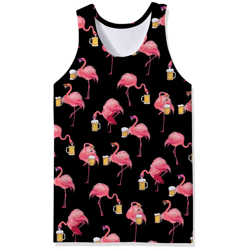 Tropical Tank Top Men boys Sleeveless vest