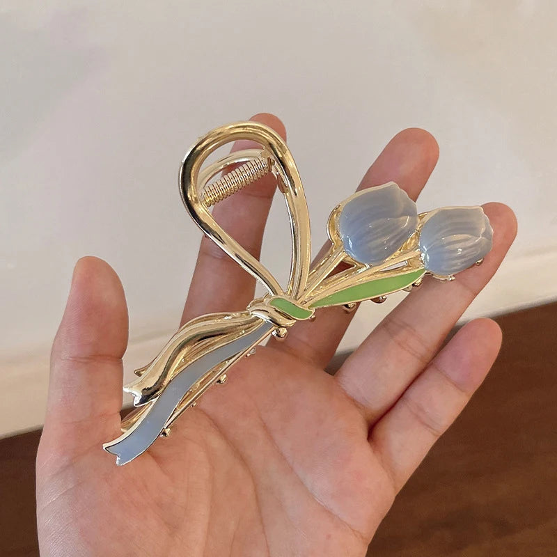 Tulip Flower Hair  claw Clip