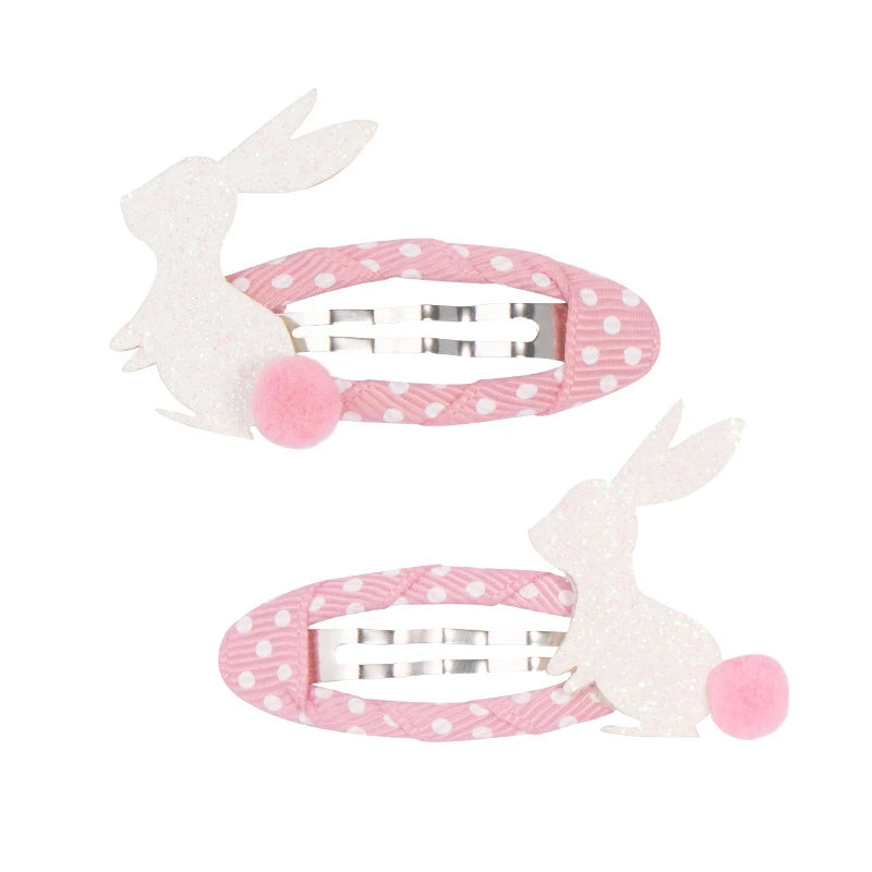 2 Piece Baby Girl Hairpin Hair Clip Accessory Kids Children Headwear Photography Toddler Animal Fruit Kitty Rabbit Shell Flower