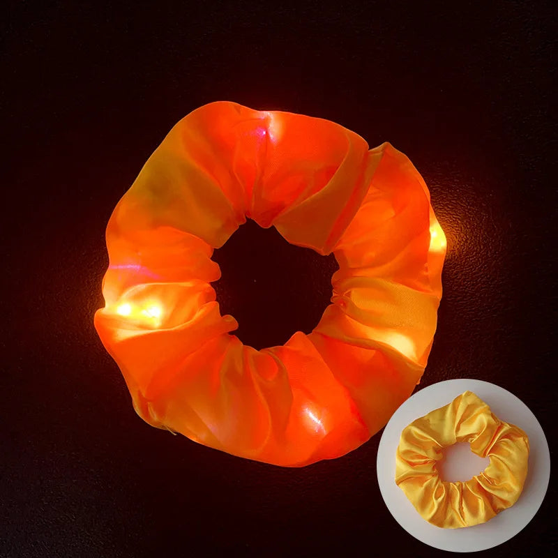 10pc LED Hair Scrunchie Light Up Hair Scrunchy  Hair bobbles festivals