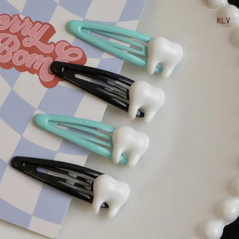 Tooth  Clip Hairpin  Girls Ornaments Headdress Hair Accessories slides  Barrettes Clip Bangs Hairpin dentist Peggy’s