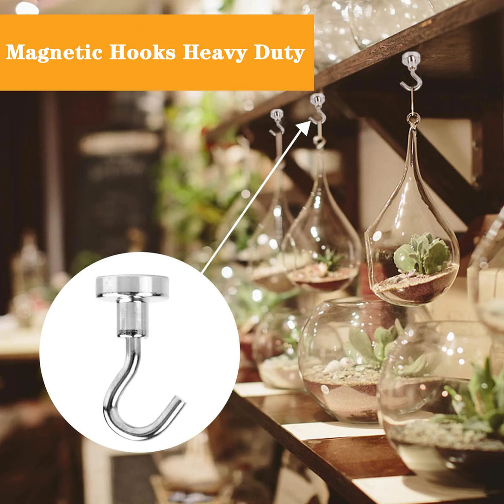 Magnetic HooksD20mm,  Magnetic Hook Heavy Duty for Hanging,   Magnet Hooks, for Cruise Ship Camping Grill Kitchen Garage Wall perfect for extra space hanging extra clothes up  suits etc on cruises in cabin