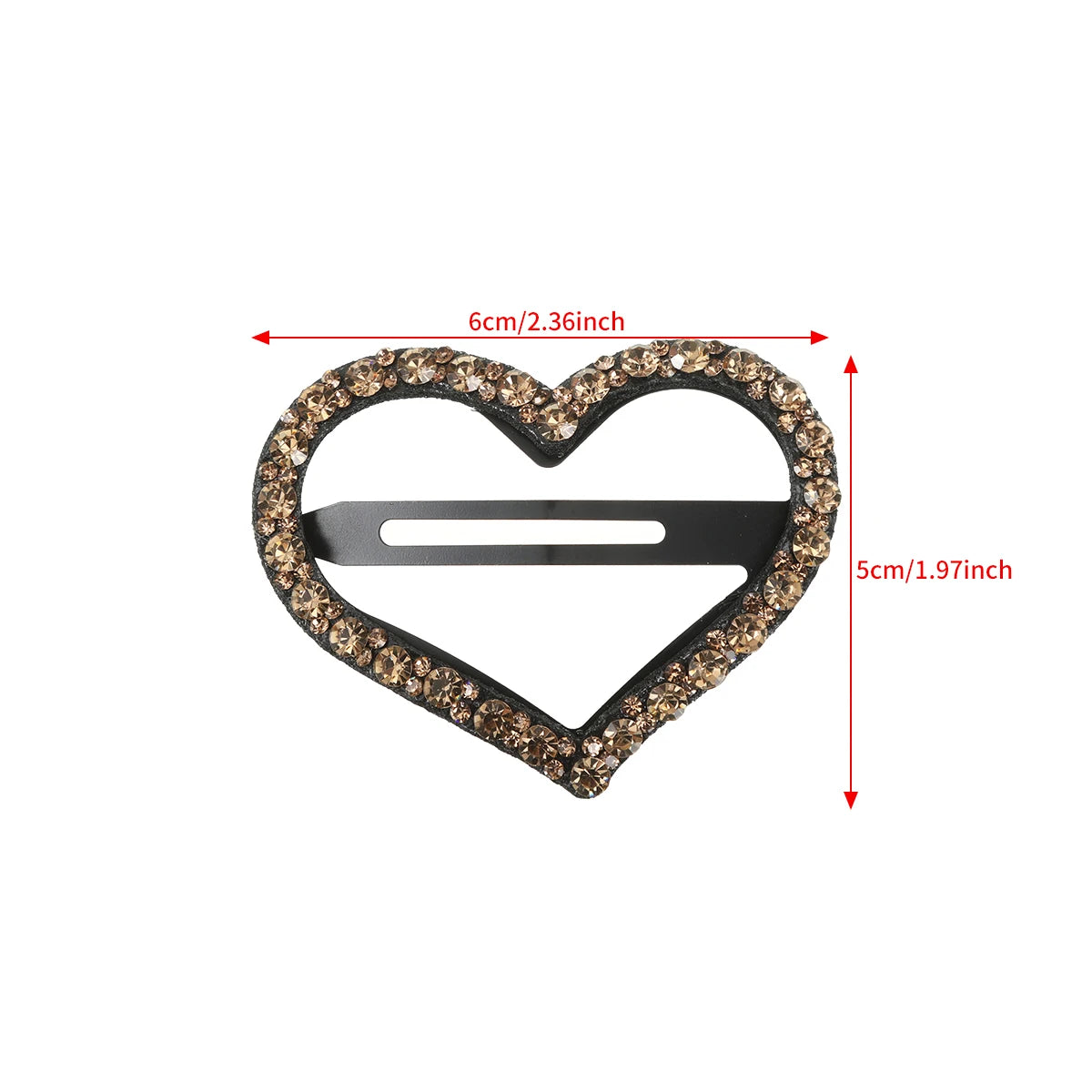 Sweet Hairpin Heart Shape Barrette Sparkling Rhinestone Hair Clips Temperament Hair Accessories