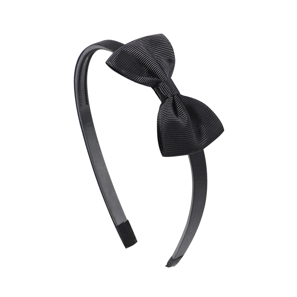 1PCS Ribbon Bow Knot Headband Children Hair Hoop Solid Color Baby Hairbands Clothing Decoration Photography Props all colours