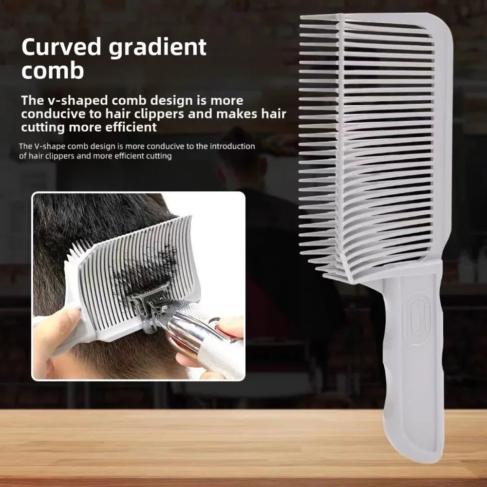Blending Flat Top Hair Cutting Comb For Men Fading Comb Barber Clipper Heat Resistant Fade Brush Salon Styling Tool Professional hair cut  clipper accessories