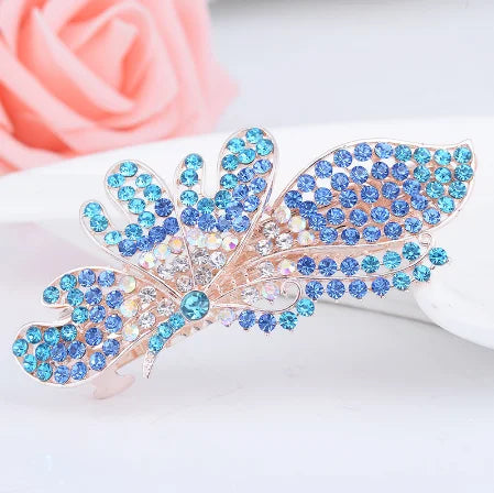 Red Purple Blue Crystal Butterfly Hairpins hair clip