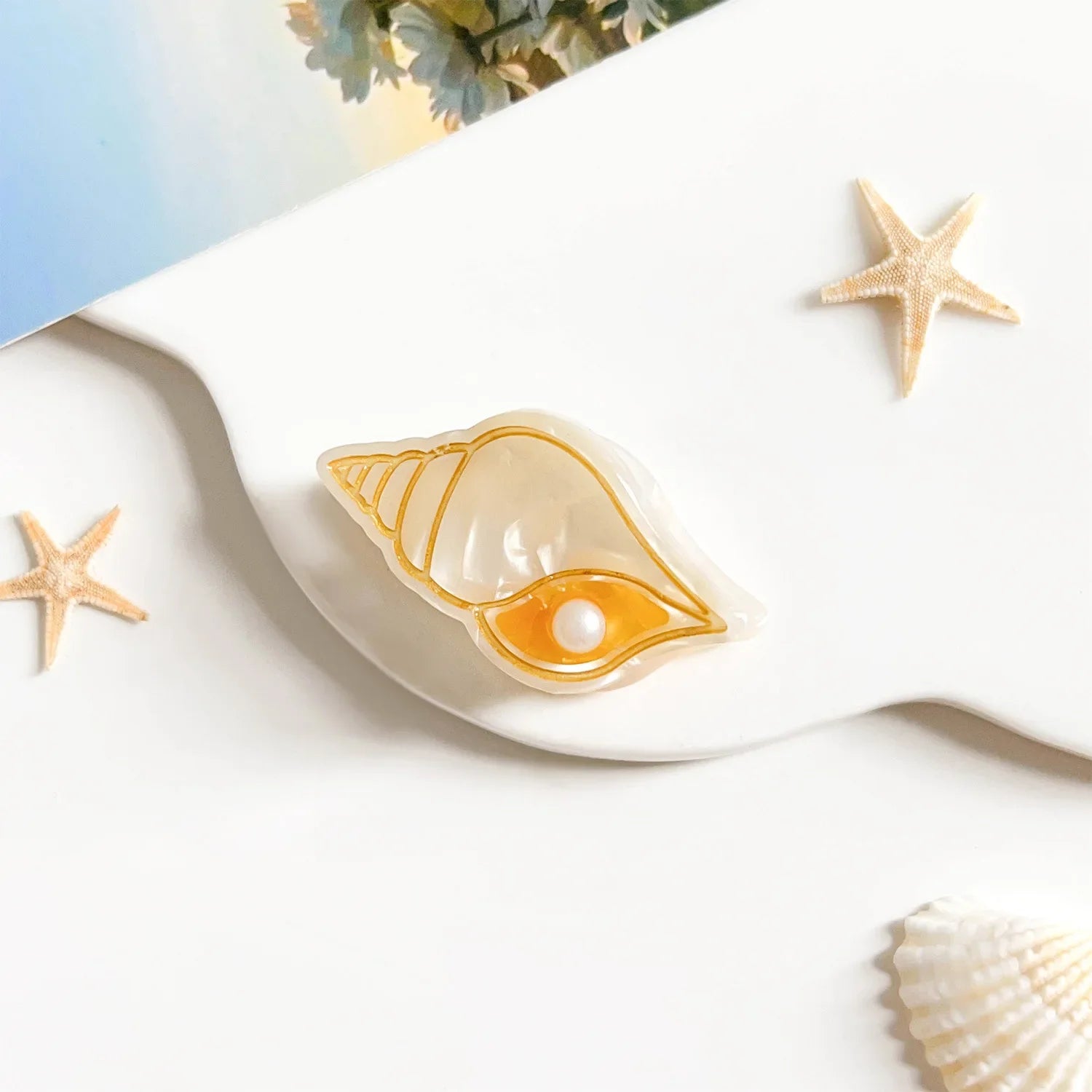 Fashion Cartoon Marine Small Animal Hairpins Cute Small Delicate Acetate Pan Hairpins Horsetail Half-tied Shark Clips Hair Claw octopus whale crab starfish seahorse shell lobster dolphin holidays beach party