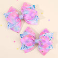 2Pcs Rainbow Star Hair Clips Sweet Glitter Sequin Hairpins New Ribbon Barrette For Girls Children Headwear Hair Accessories Gift party girls