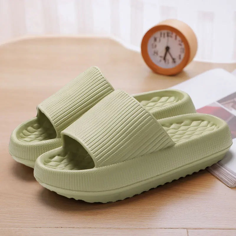 New Soft Platform Slippers for Women 2024 Summer Thick Bottom Cloud Slides Woman EVA Light Non-Slip Flip Flops Plus Size 45