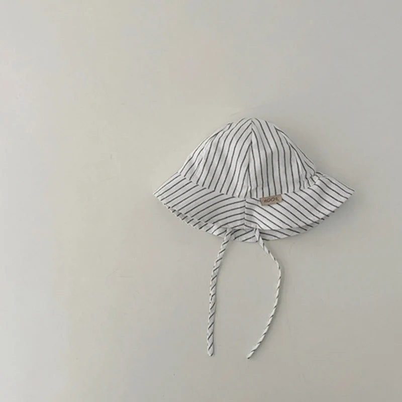 Double Sided Baby Bucket Hat Solid Color Striped Plaid Fisherman Cap for Infant Panama Bonnet Summer Kids Sun Visor Hats 6 month to 18 month