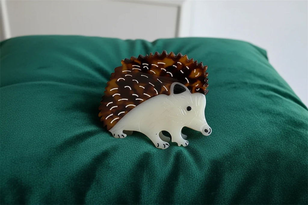 Hedgehog novelty hair claw clip  Cute Cartoon animal Hair Clips for Women Girls Hair Accessories so pretty for animal lovers ❤️